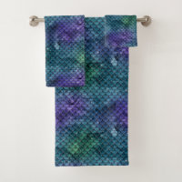 Teal Aqua Purple Mermaid Sparkle
