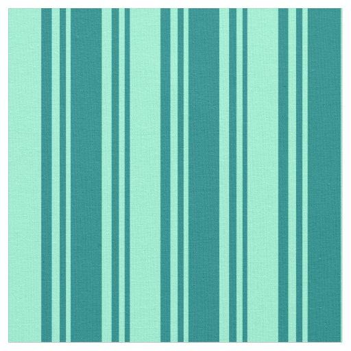 Teal & Aquamarine Stripes Fabric