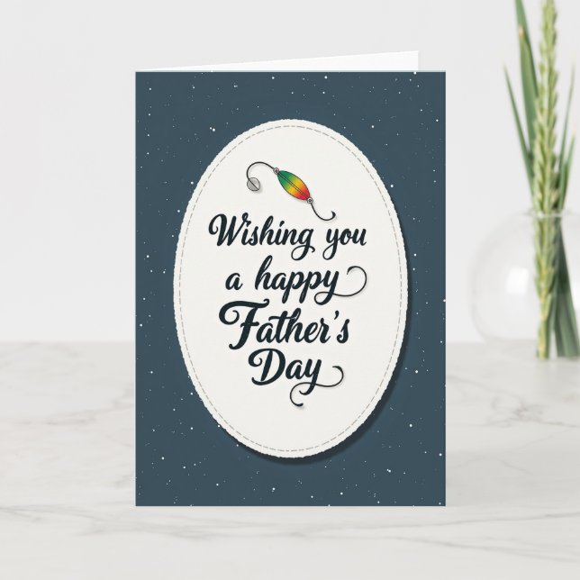 Teal Aquatic Fathers Day Card (Front)