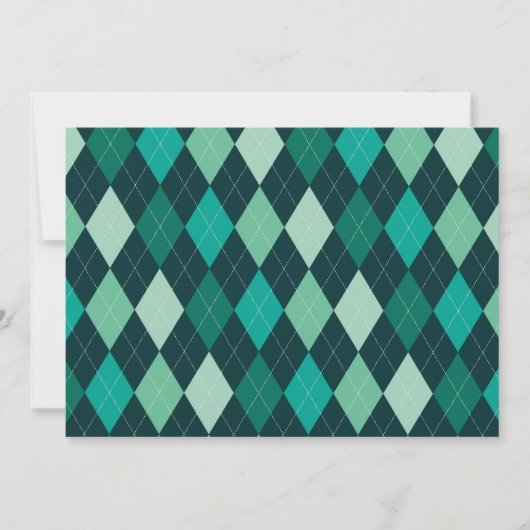 Teal argyle pattern (Front)