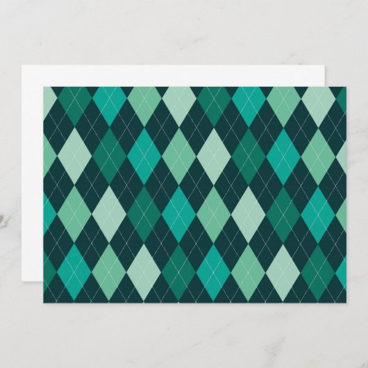 Teal argyle pattern (Front/Back)