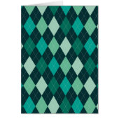Teal argyle pattern cards (Front)