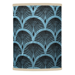 teal art deco fan pattern,teal,art deco,metallic,f lamp shade