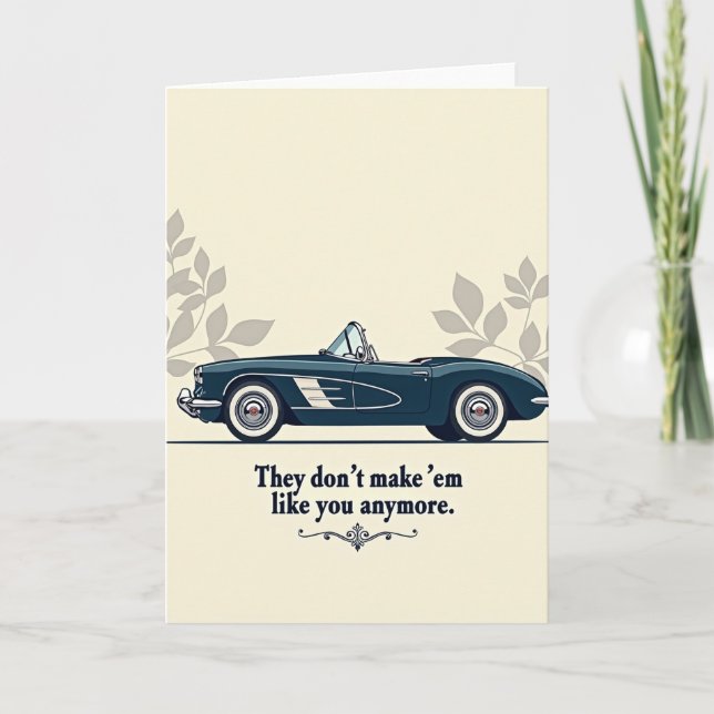 Teal Auto Fathers Day Art Card (Front)
