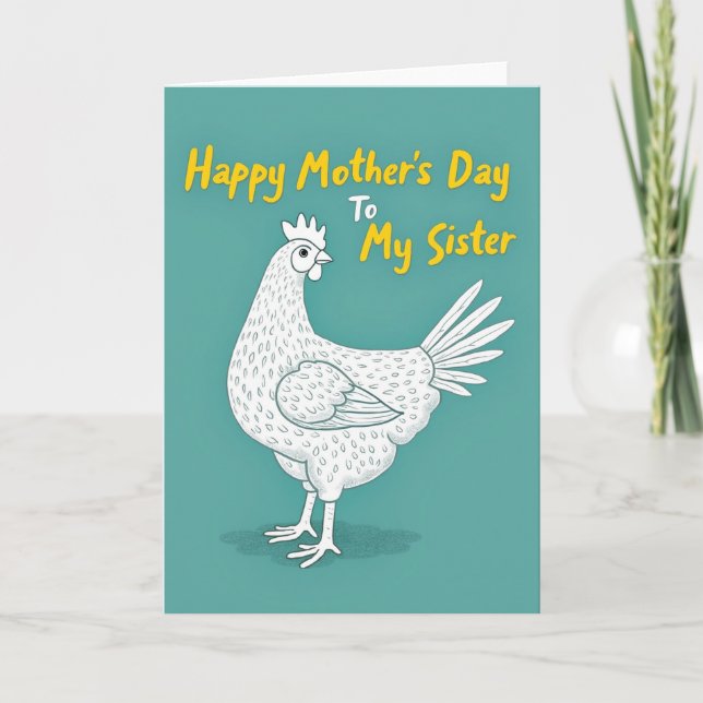 Teal Avian Mothers Day Card (Front)
