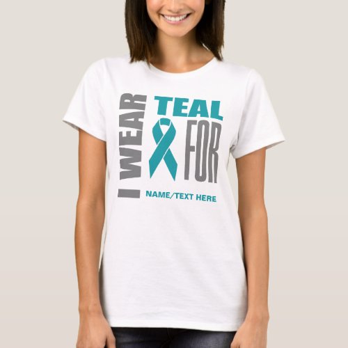 Teal Awareness Ribbon T_Shirt