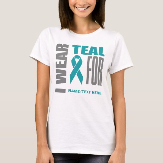 Download Teal Awareness Ribbon T-Shirt | Zazzle.com