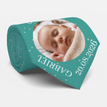 Teal Baby Photo Name Year Dad Keepsake