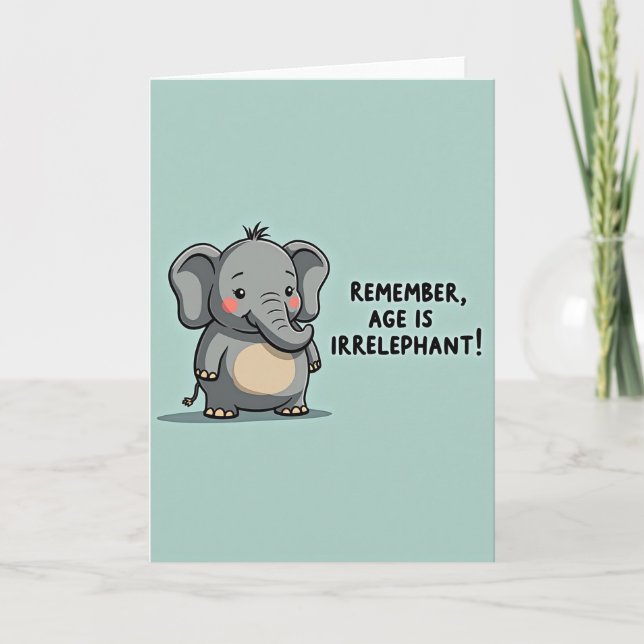 Teal Backdrop Birthday Card (Front)