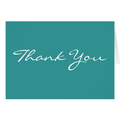 Teal Background Business Thank You Note Cards | Zazzle