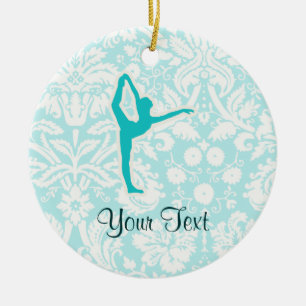 Teal Ballet Ceramic Ornament