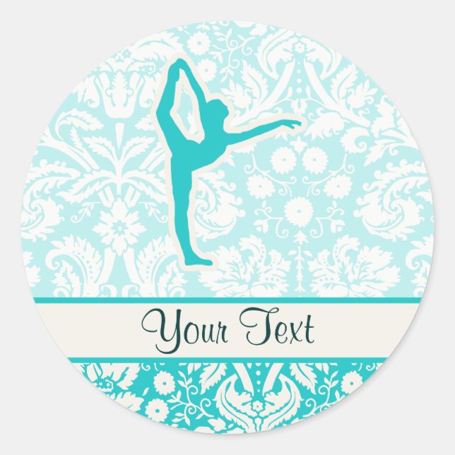 Teal Ballet Classic Round Sticker (Front)