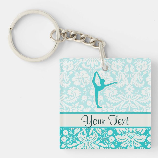 Teal Ballet Keychain (Front)