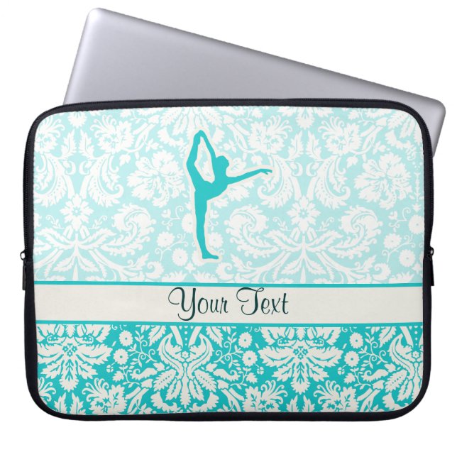 Teal Ballet Laptop Sleeve (Front)