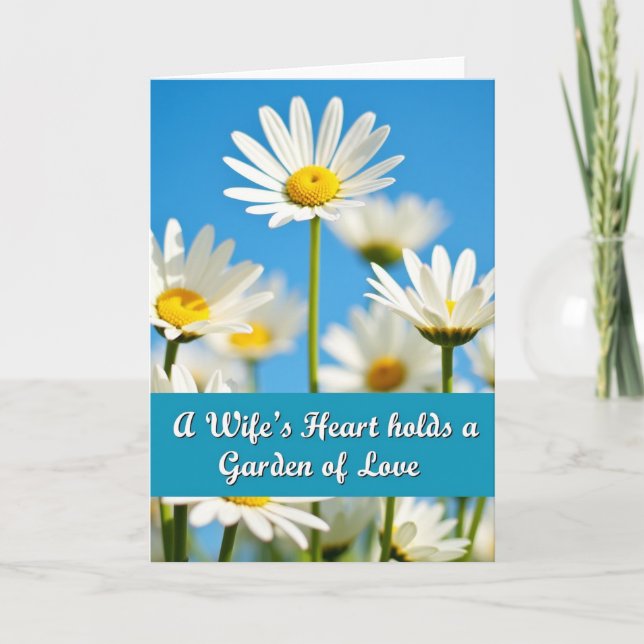 Teal Banner Wifes Heart Card (Front)