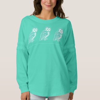 Teal Barn Owls Women&#39;s Spirit Jersey Shirt