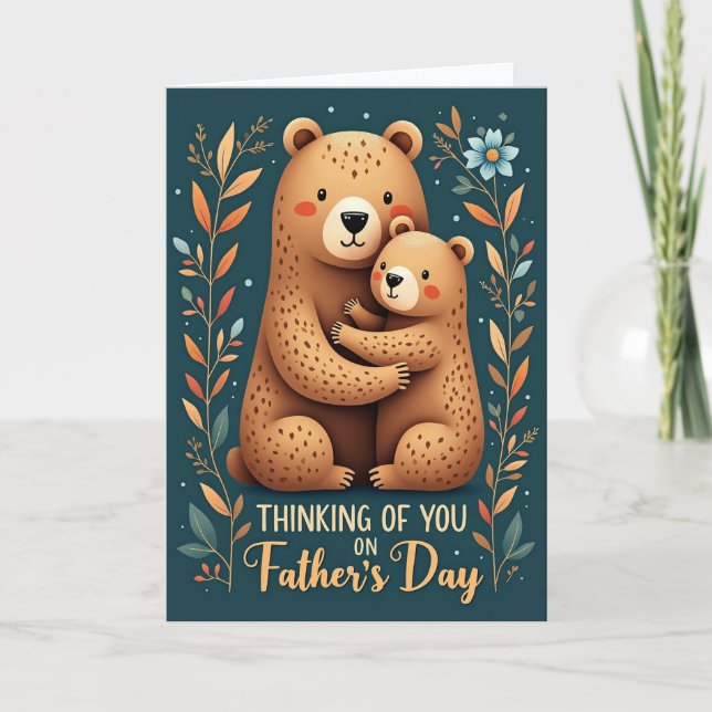Teal Bears Fathers Day Card (Front)