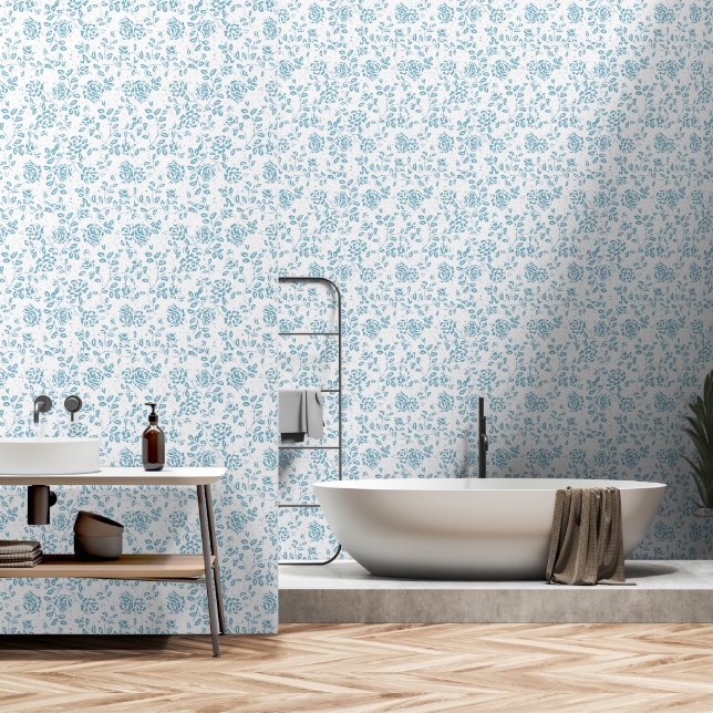Teal Beauty Wallpaper (Bathroom)