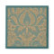 Teal Beige Damask Magnet