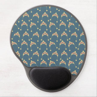 teal beige hats gel mouse pad