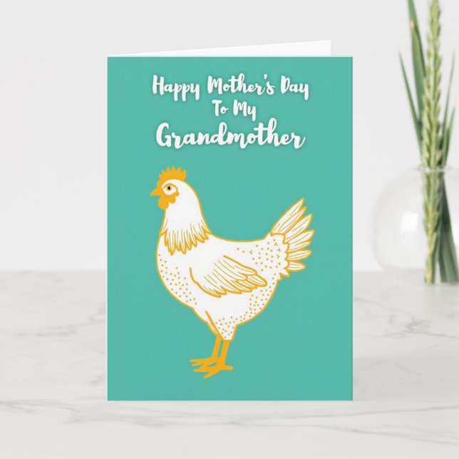 Teal Bird Sweet Mothers Day Card (Front)