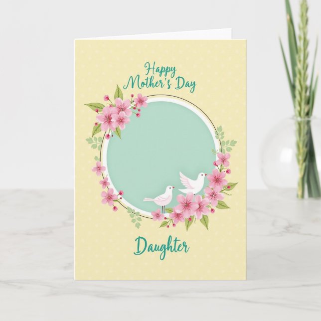 Teal Birds Mothers Day Card (Front)