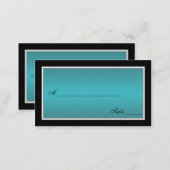 Teal, Black, and Silver Placecards (Front/Back)
