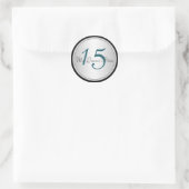 Teal, Black and Silver Quinceanera Envelope Seal (Bag)