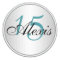 Teal, Black and Silver Quinceanera Envelope Seal