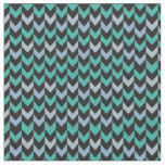 Teal, Black, Light Blue Burlap Texture Arrow Fabric