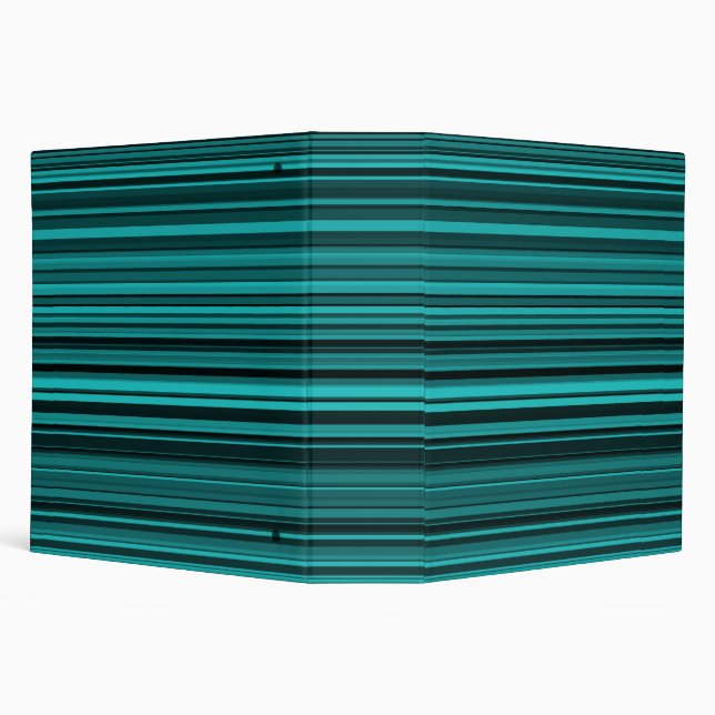 Teal Black Stripes 3 Ring Binder (Background)