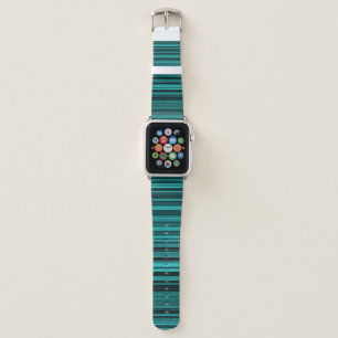 Teal Black Stripes Apple Watch Band