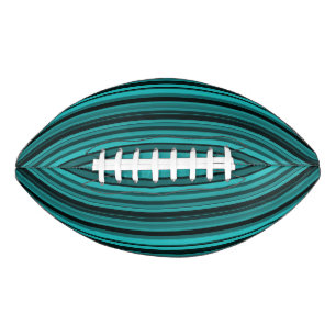 Teal Black Stripes Football