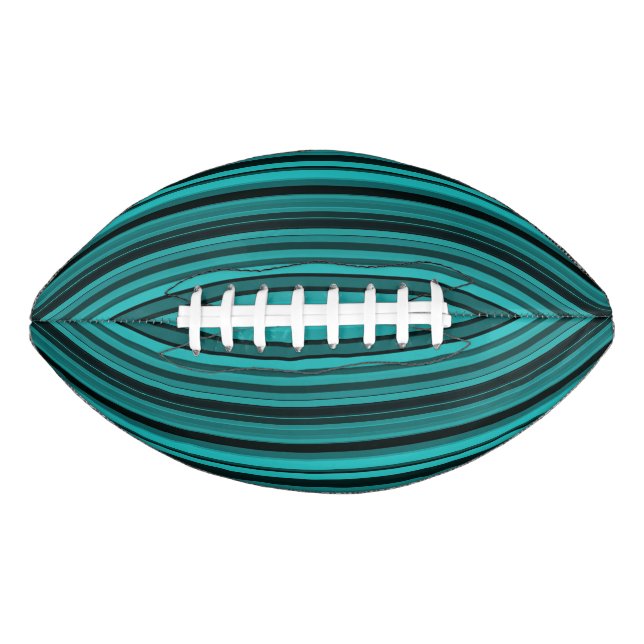 Teal Black Stripes Football (Front)