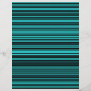 Teal Black Stripes Letterhead