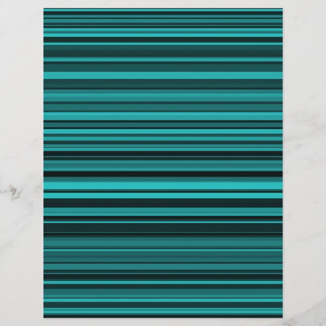 Teal Black Stripes Letterhead (Front)