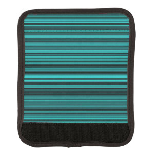 Teal Black Stripes Luggage Handle Wrap