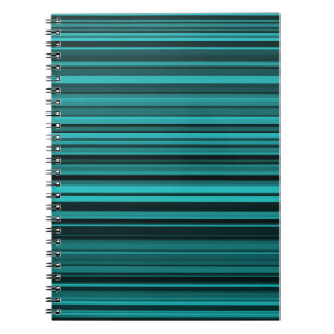 Teal Black Stripes Notebook