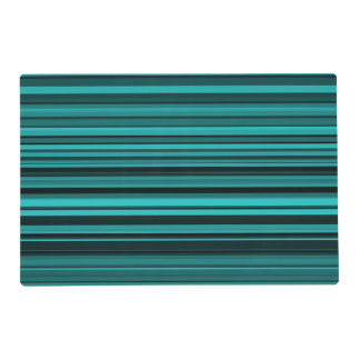 Teal Black Stripes Placemat