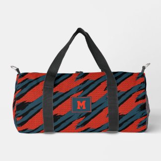 Teal Black White Abstract Geometric Stripes Sports