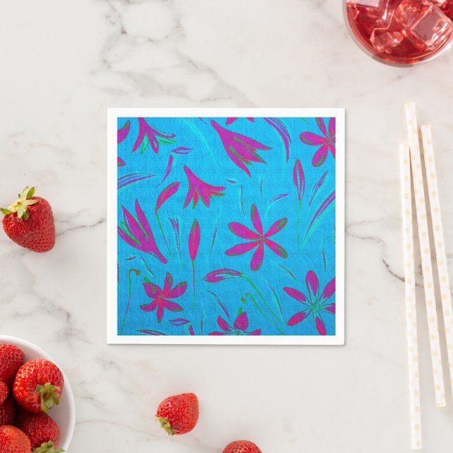 Teal Bloom Breeze Napkins (Insitu)