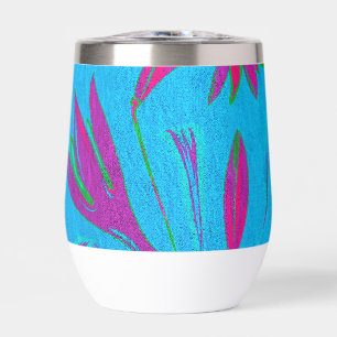 Teal Bloom Breeze Thermal Wine Tumbler