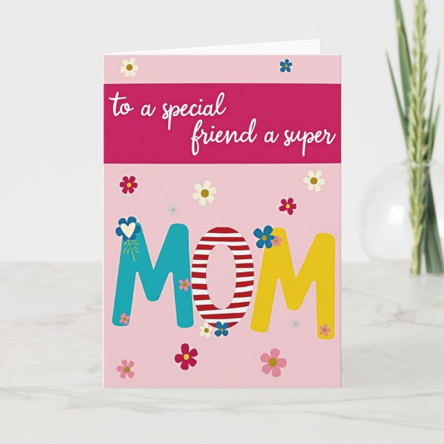 Teal Bloom Mothers Day Card (Front)