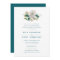 Teal Blooms Wedding Invitation