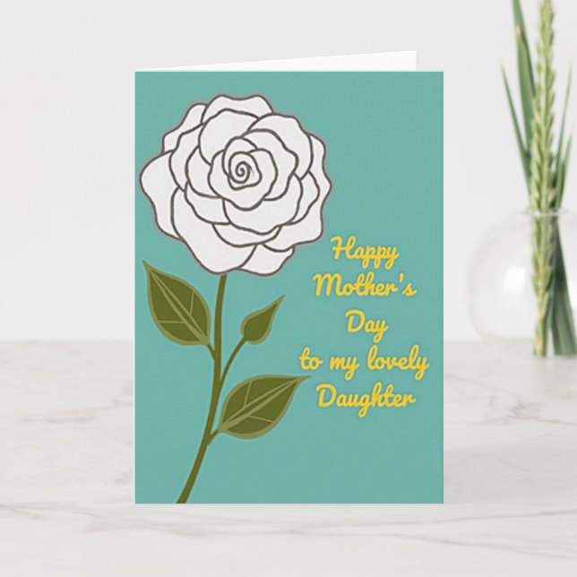 Teal Blossom Greeting Card (Front)