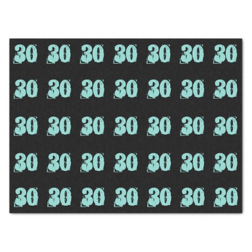 Teal Blue 30th Dirty Thirty Celebrate Party Tissue Paper