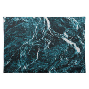 Teal Blue Abstract Pattern Placemat