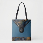 Teal Blue Abstract Tote Bag