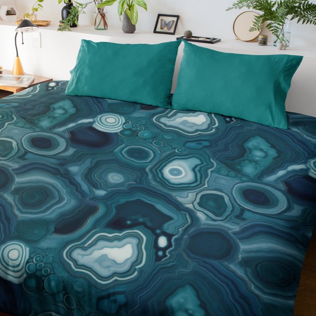 Teal Blue Agate Stone  Duvet Cover (Creator Uploaded)