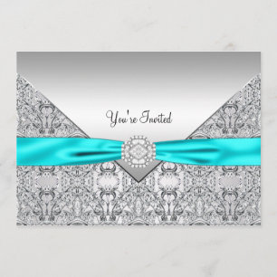 Teal Blue All Occasion Party Invitation Template